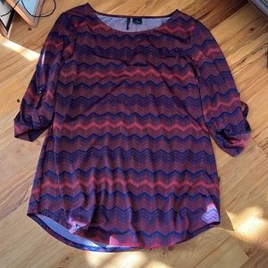 Red and navy shirt